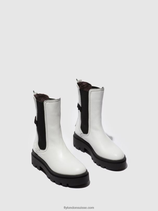 860NR332 bottes chelsea judy819 Fly London nappa blanc femmes