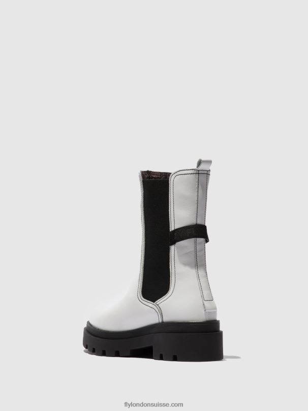 860NR332 bottes chelsea judy819 Fly London nappa blanc femmes