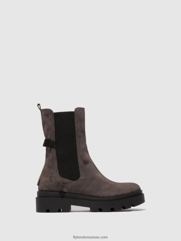 860NR333 bottes chelsea judy819 Fly London gris daim femmes
