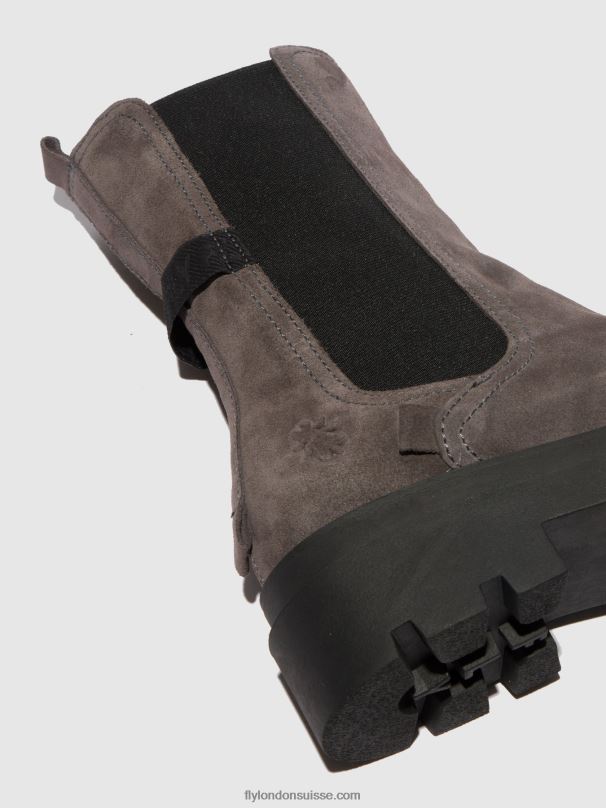 860NR333 bottes chelsea judy819 Fly London gris daim femmes