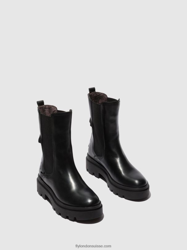 860NR334 bottes chelsea judy819 Fly London nappa noir femmes
