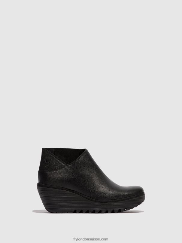 860NR34 bottines zippées yego400 Fly London noir femmes