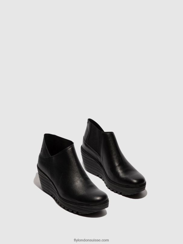 860NR34 bottines zippées yego400 Fly London noir femmes