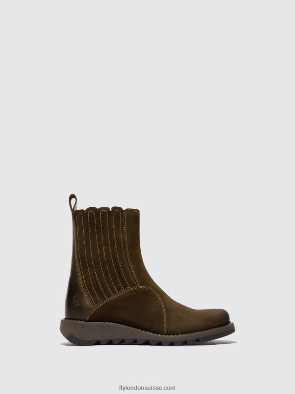 860NR36 bottines zippées suzy899 Fly London boue/olive femmes