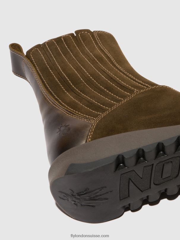 860NR36 bottines zippées suzy899 Fly London boue/olive femmes