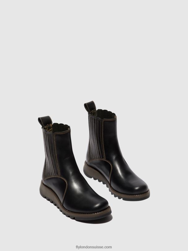 860NR38 bottines zippées suzy899 Fly London noir femmes
