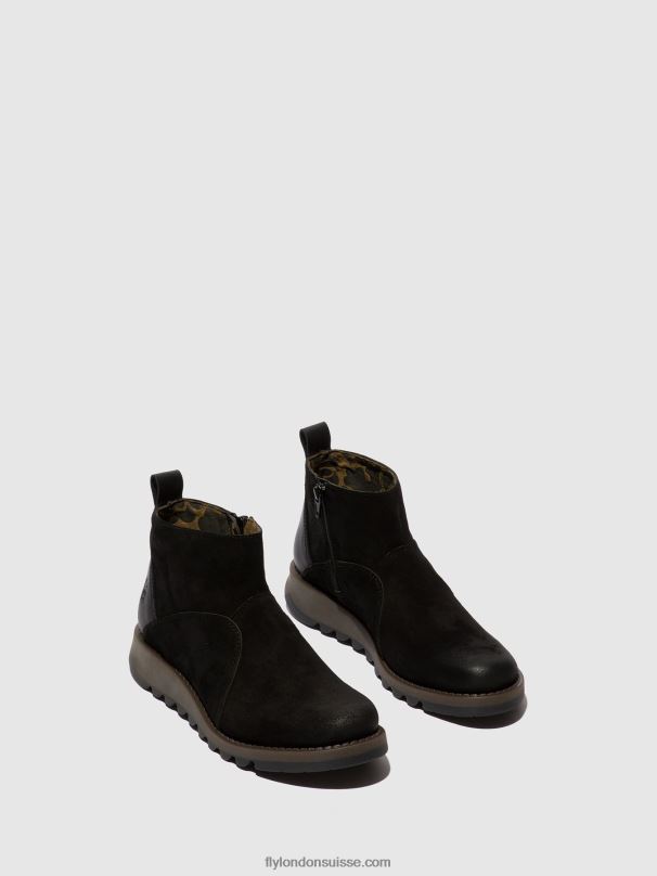 860NR45 bottines zippées sely918 Fly London noir femmes