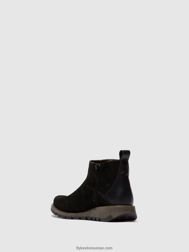 860NR45 bottines zippées sely918 Fly London noir femmes