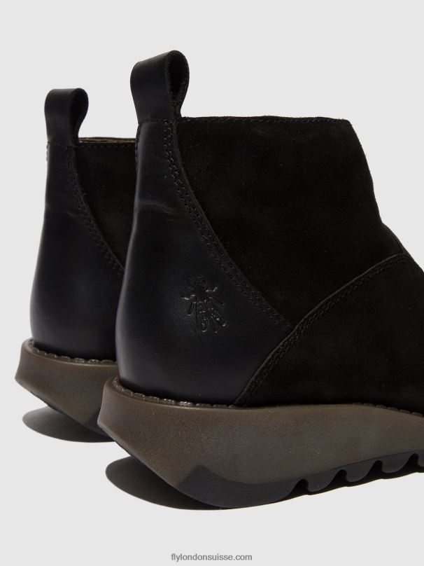 860NR45 bottines zippées sely918 Fly London noir femmes