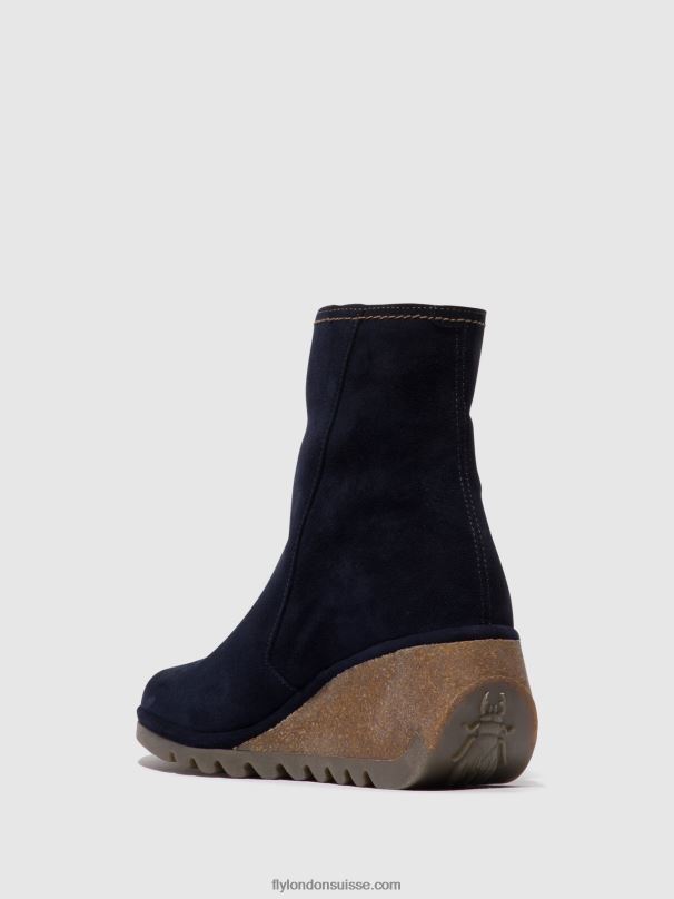 860NR47 bottines zippées nela407 Fly London marine femmes