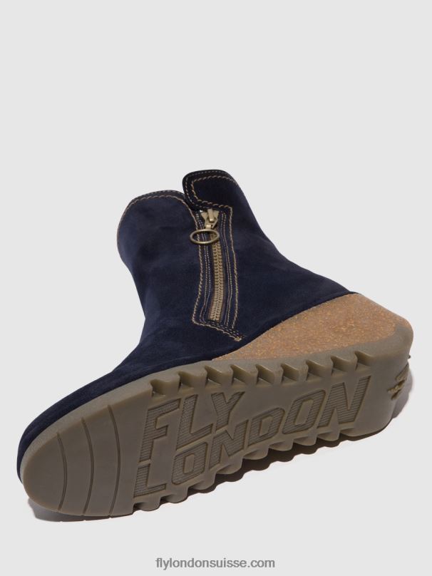 860NR47 bottines zippées nela407 Fly London marine femmes