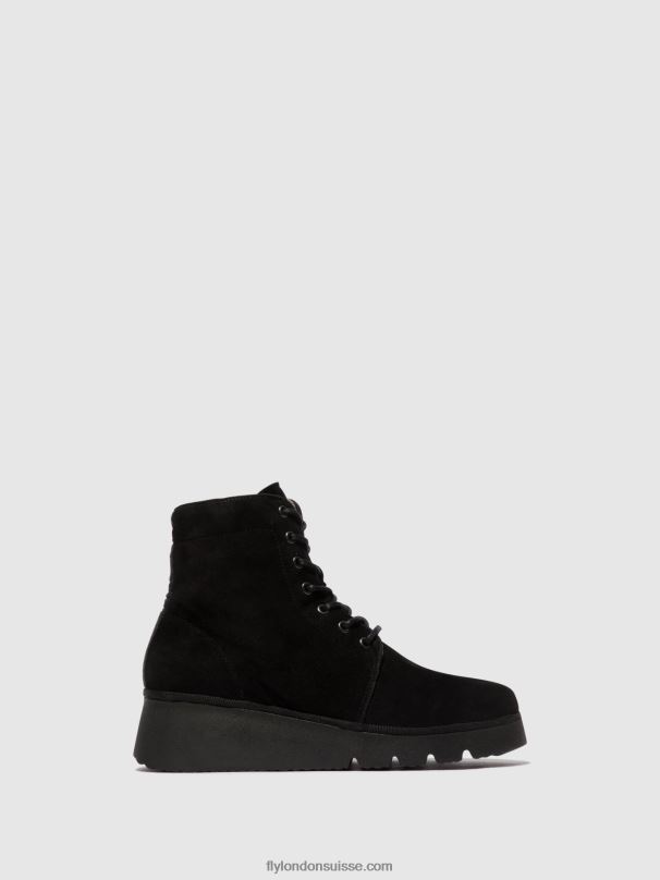 860NR4 bottines à lacets pall404 Fly London daim noir femmes
