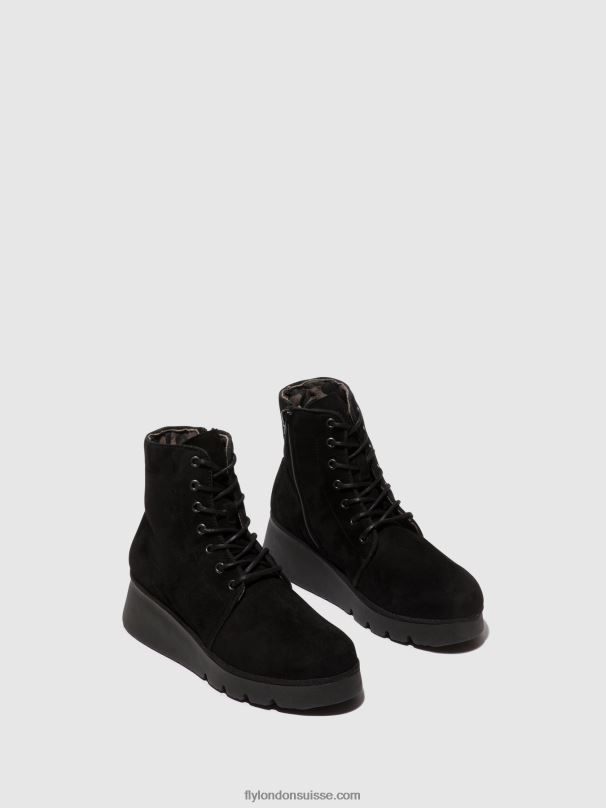 860NR4 bottines à lacets pall404 Fly London daim noir femmes