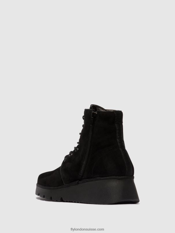 860NR4 bottines à lacets pall404 Fly London daim noir femmes