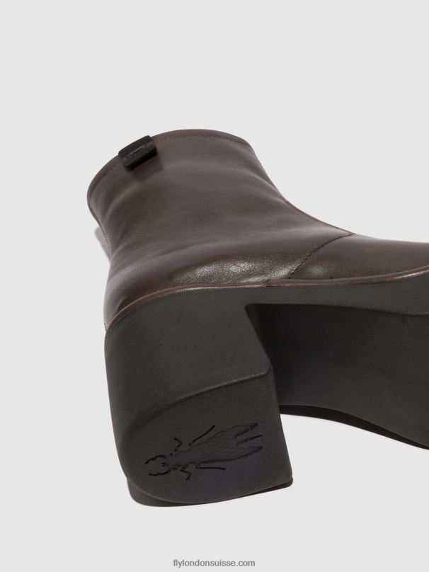 860NR52 bottines zippées moge250 Fly London dk.taupe femmes