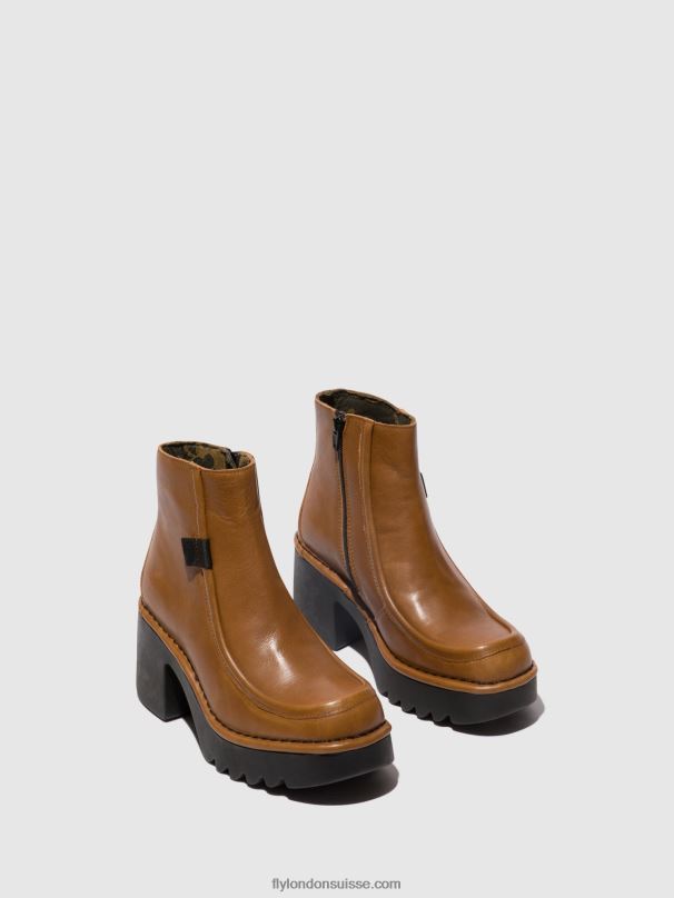 860NR54 bottines zippées mite249 Fly London cuoio femmes