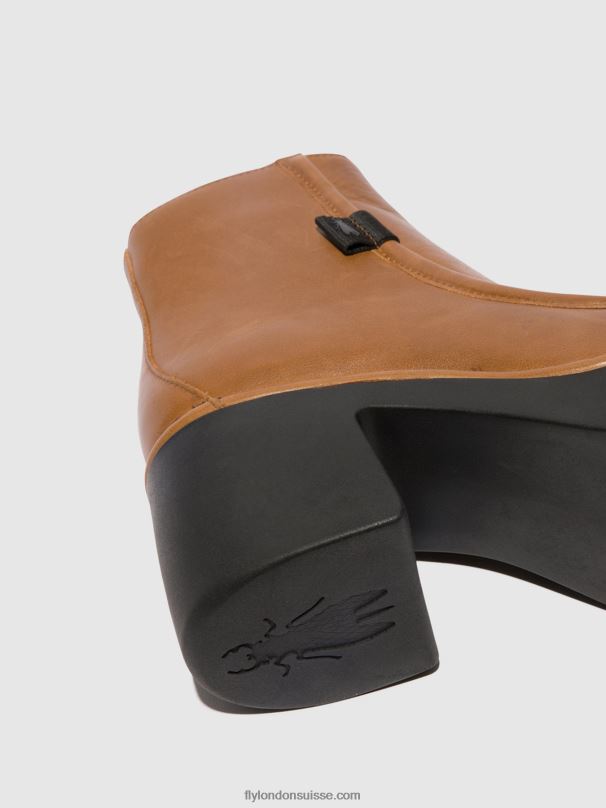 860NR54 bottines zippées mite249 Fly London cuoio femmes