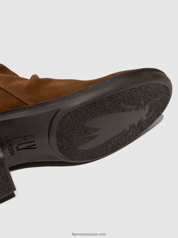 860NR55 bottines zippées merk093 Fly London chameau femmes