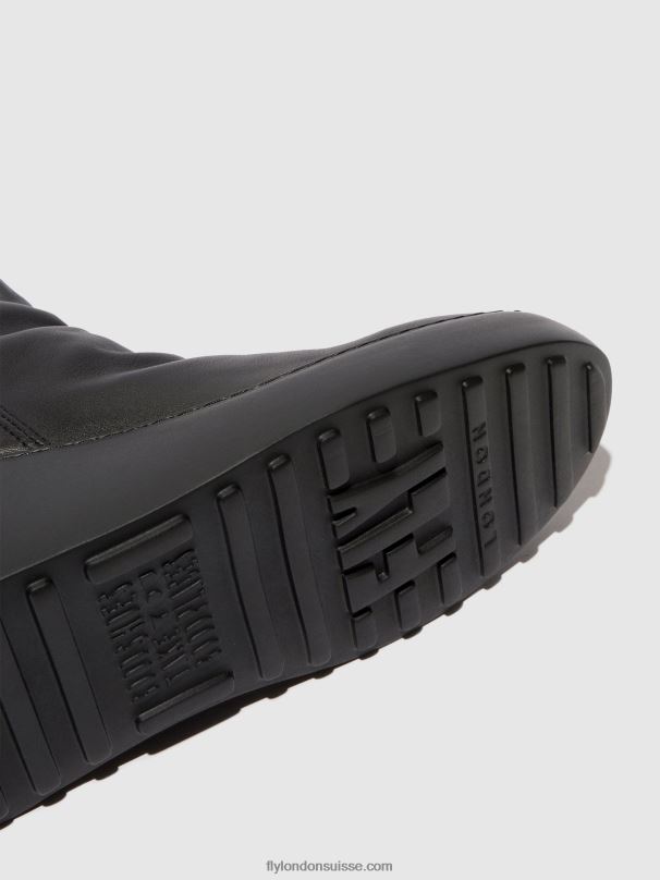 860NR58 bottines zippées dabe461 Fly London noir (semelle noire) femmes