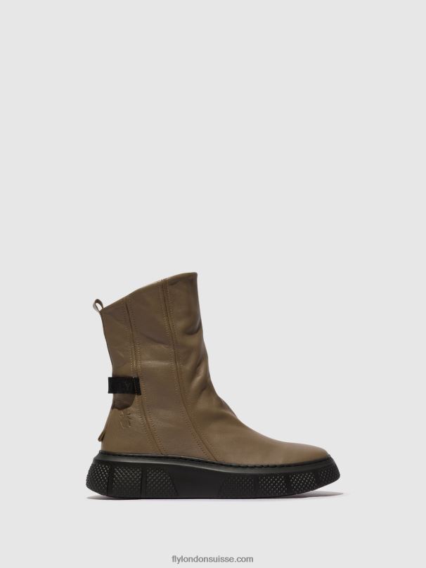 860NR60 bottines zippées esen485 Fly London taupe (semelle noire) femmes