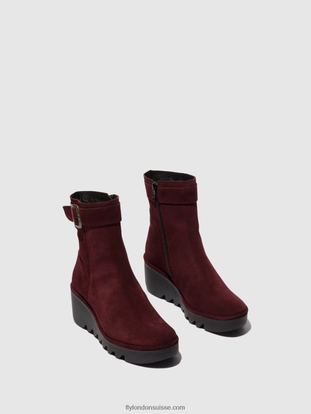 860NR62 bottines zippées bepp396 Fly London vin femmes