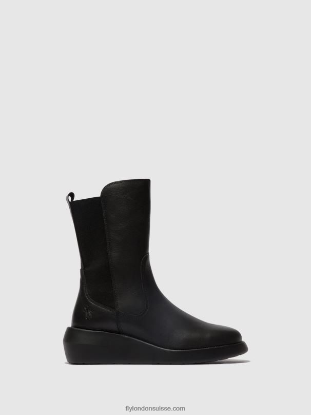 860NR63 bottines zippées brin516 Fly London noir femmes