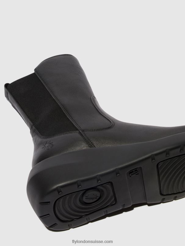 860NR63 bottines zippées brin516 Fly London noir femmes