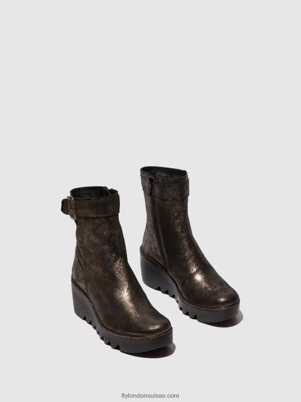 860NR68 bottines zippées bepp396 Fly London graphite femmes