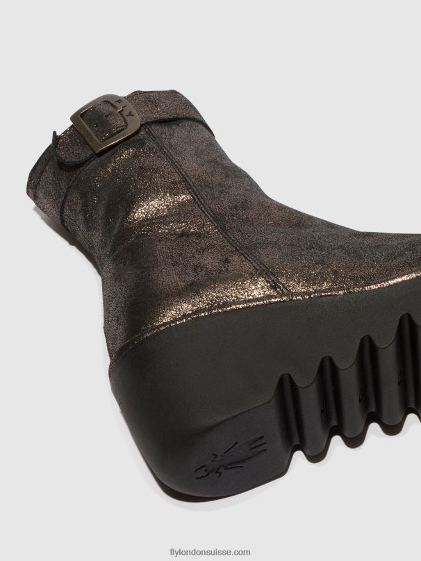 860NR68 bottines zippées bepp396 Fly London graphite femmes