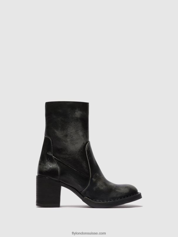 860NR69 bottines zippées becy097 Fly London anthracite femmes