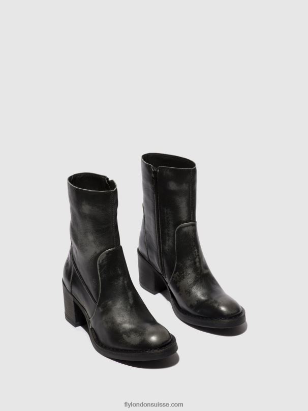 860NR69 bottines zippées becy097 Fly London anthracite femmes