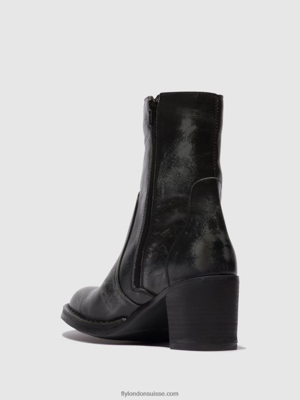 860NR69 bottines zippées becy097 Fly London anthracite femmes