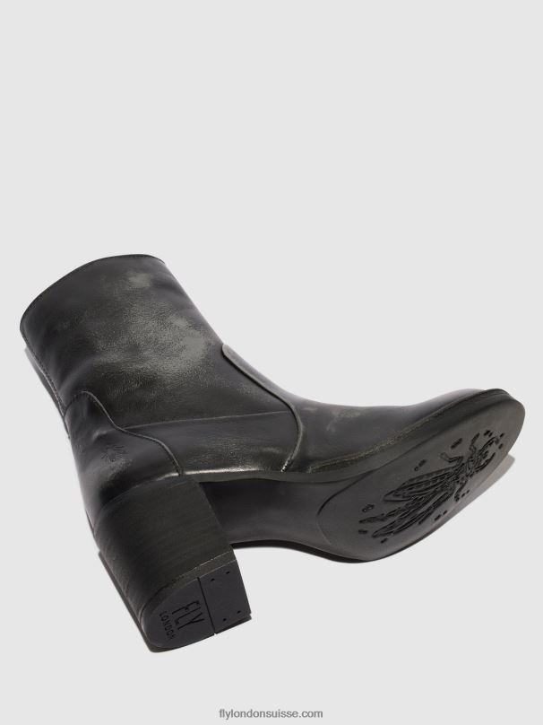 860NR69 bottines zippées becy097 Fly London anthracite femmes