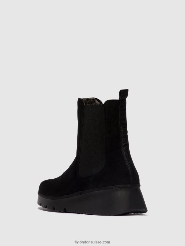 860NR6 bottines chelsea paty405 Fly London daim noir femmes