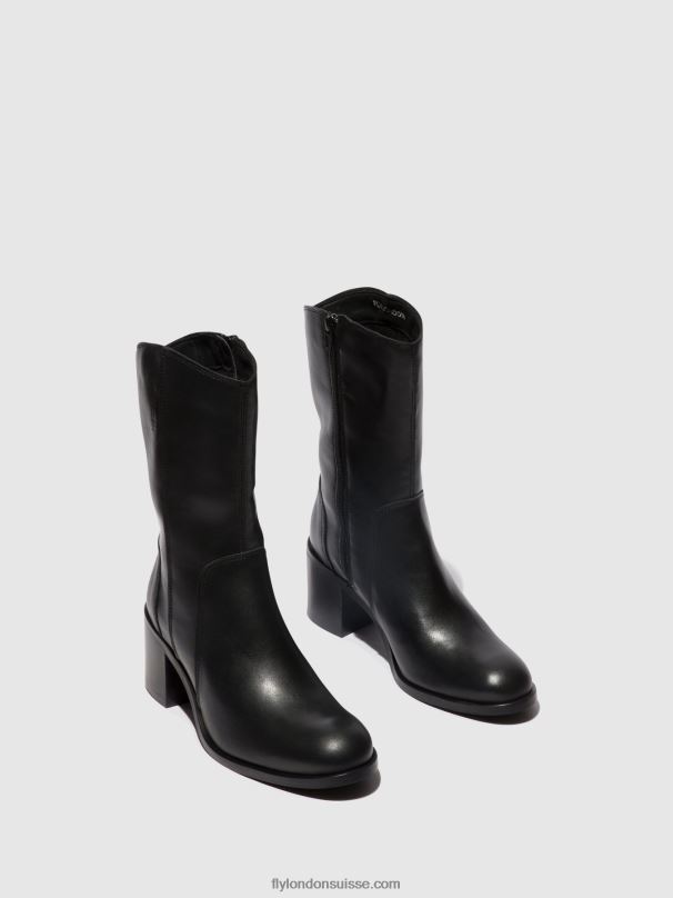 860NR73 bottines zippées asta914 Fly London noir femmes