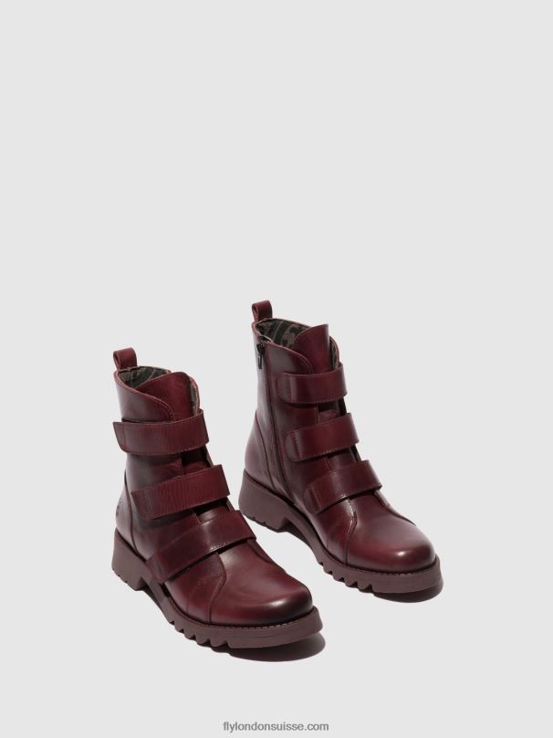 860NR77 bottines à scratch rach790 Fly London violet (semelle violette) femmes