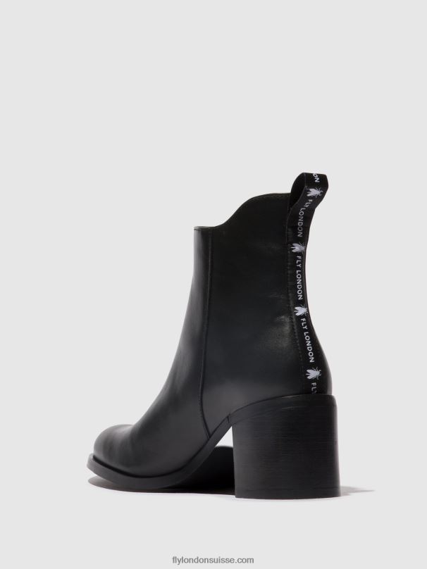860NR78 bottines zippées ader912 Fly London noir femmes