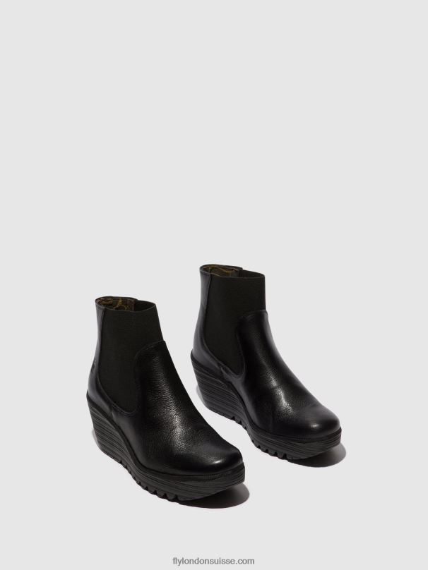 860NR7 bottines chelsea yade398 Fly London noir femmes