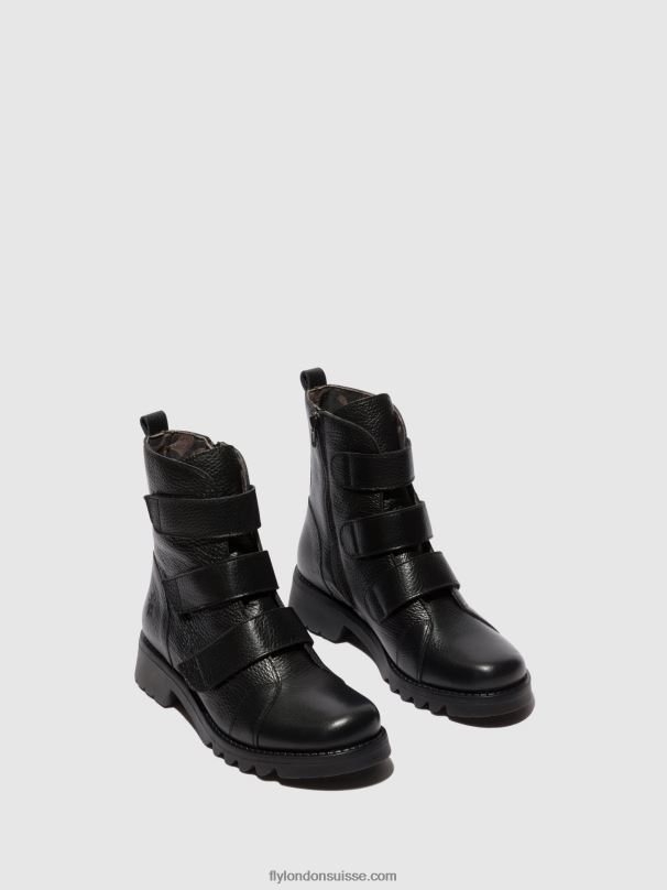 860NR81 bottines à scratch rach790 Fly London noir femmes