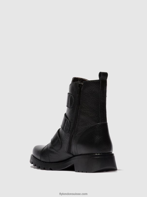 860NR81 bottines à scratch rach790 Fly London noir femmes