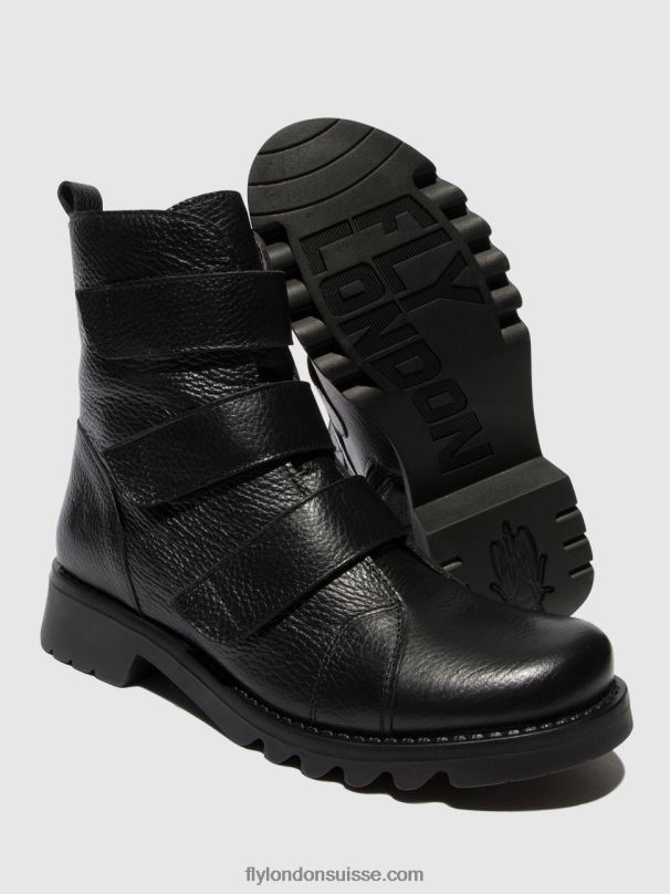 860NR81 bottines à scratch rach790 Fly London noir femmes