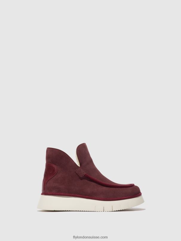 860NR83 bottines à bout rond coze348 Fly London violet femmes