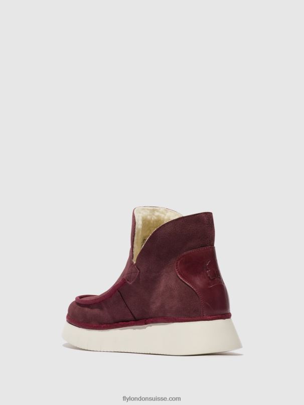 860NR83 bottines à bout rond coze348 Fly London violet femmes