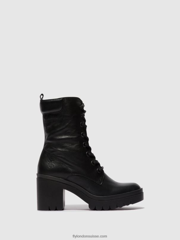 860NR85 bottines à lacets tiel642 Fly London noir femmes