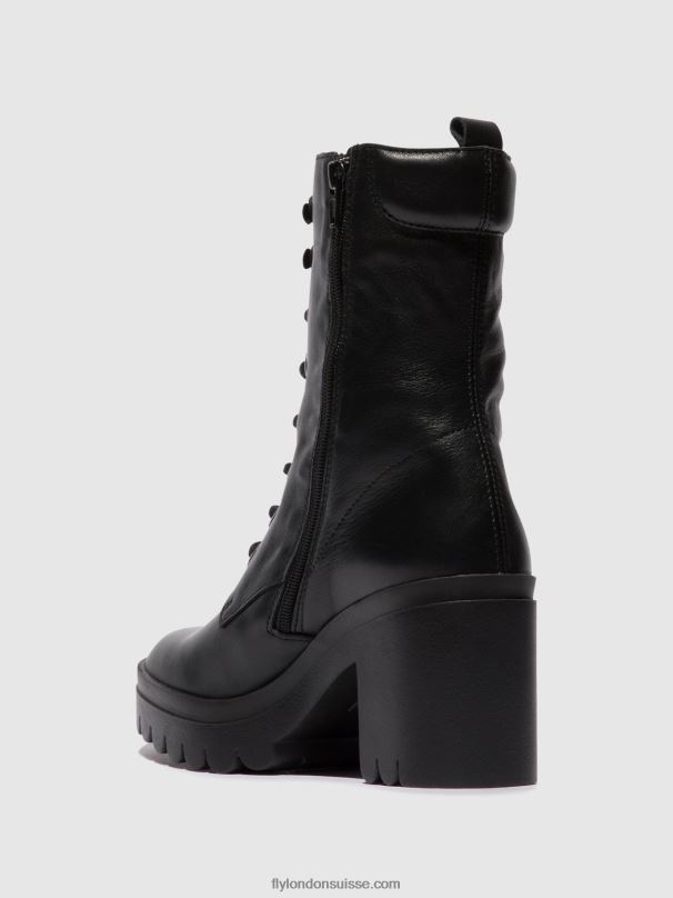 860NR85 bottines à lacets tiel642 Fly London noir femmes