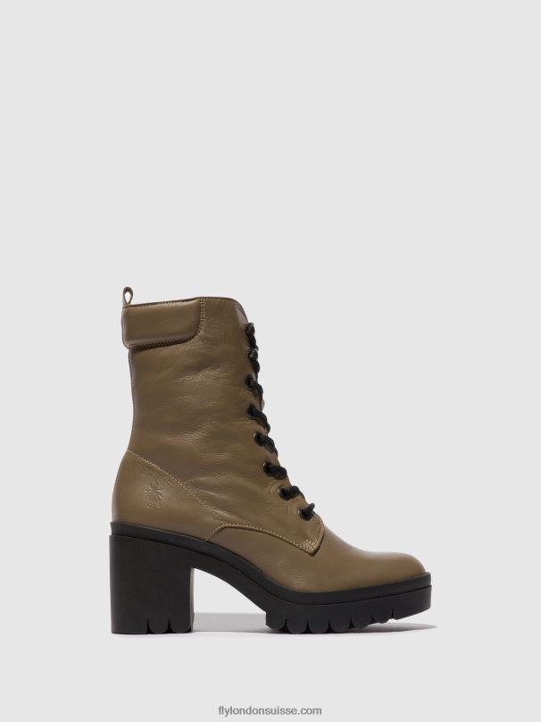 860NR86 bottines à lacets tiel642 Fly London taupe femmes