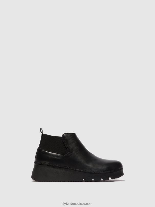 860NR8 bottines élastiquées pada403 Fly London noir femmes