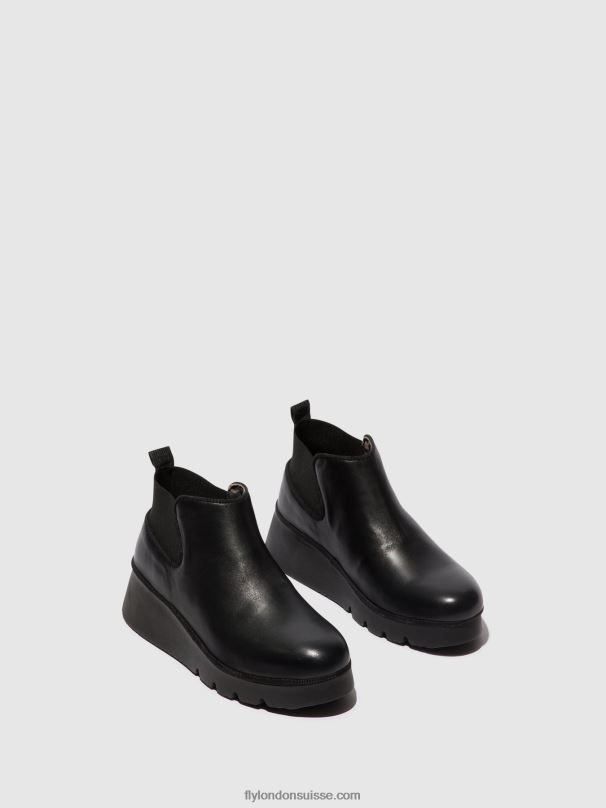 860NR8 bottines élastiquées pada403 Fly London noir femmes