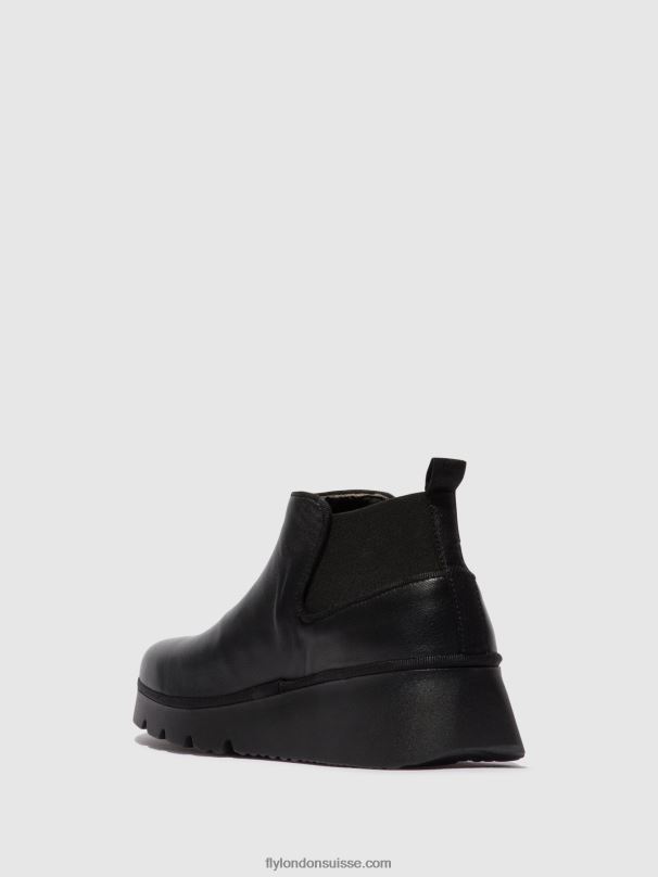 860NR8 bottines élastiquées pada403 Fly London noir femmes
