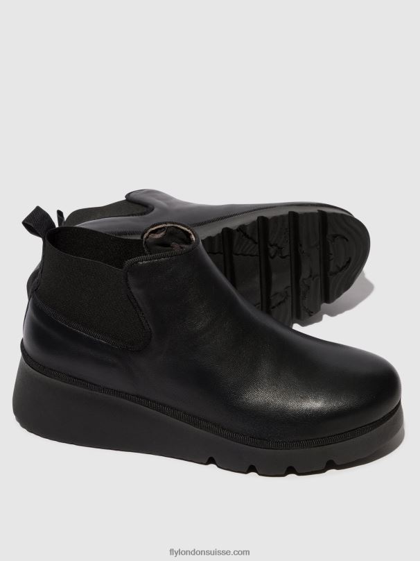 860NR8 bottines élastiquées pada403 Fly London noir femmes